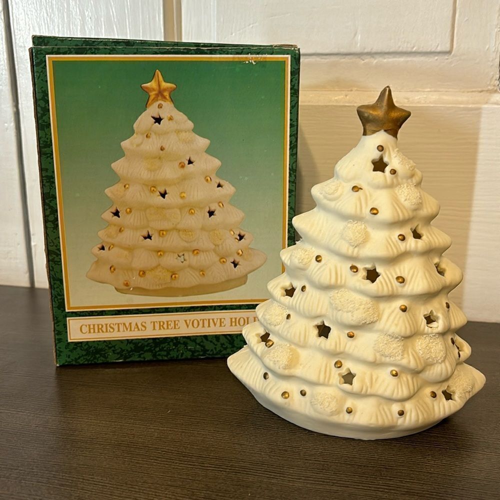 Vintage Christmas Tree Votive Holder